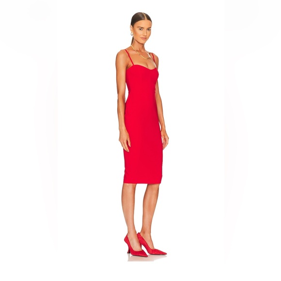 NWT NOOKIE ALLURE Red Cherry Midi Dress Size Medium - Picture 5 of 12